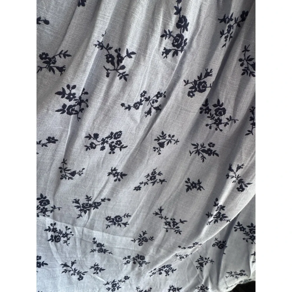 Aeropostale Blue Floral Tie Front Mini Dress Women's Medium Cottagecore - Picture 5 of 9
